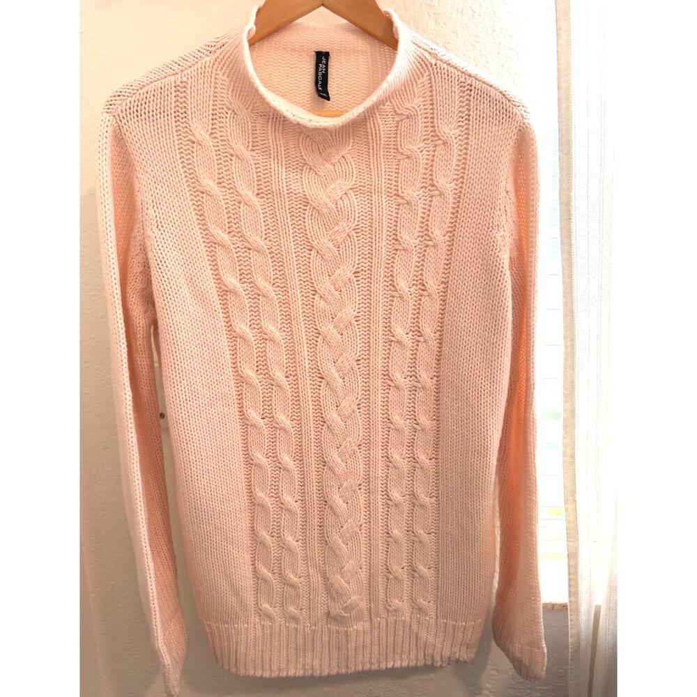 Womens Sweater Coquette Pastel Pink Cable Knit  Sweater Chunky Women's 2XL